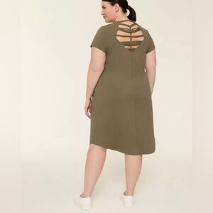 Lane Bryant Livi Soft Macrame-Back Midi Dress